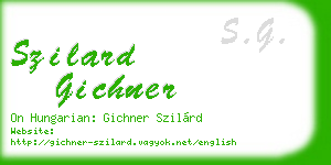 szilard gichner business card